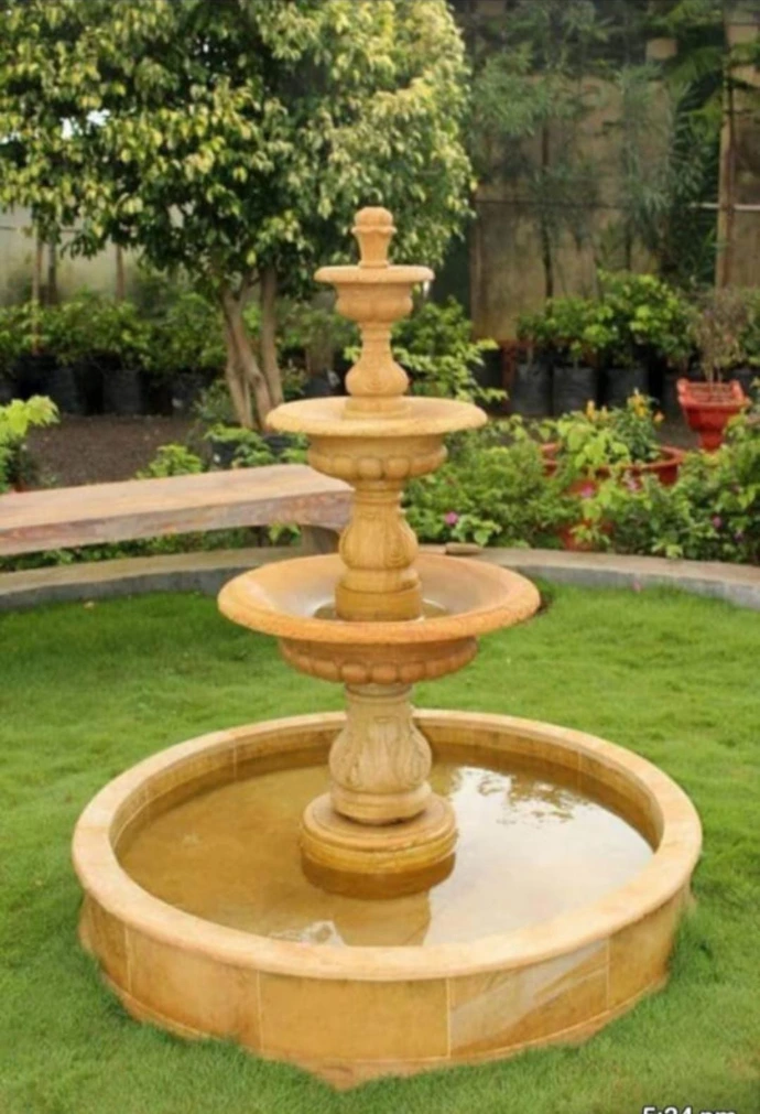 Fountains by stone feature ideal for gardens, courtyards and outdoor spaces